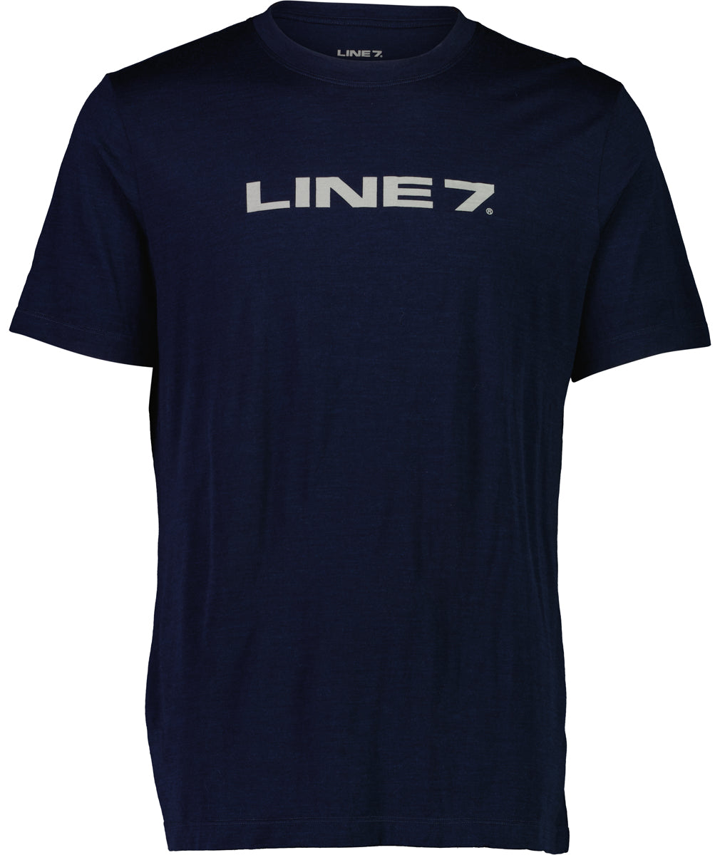 Men's Merino T Shirt Baselayer in Navy/Silver